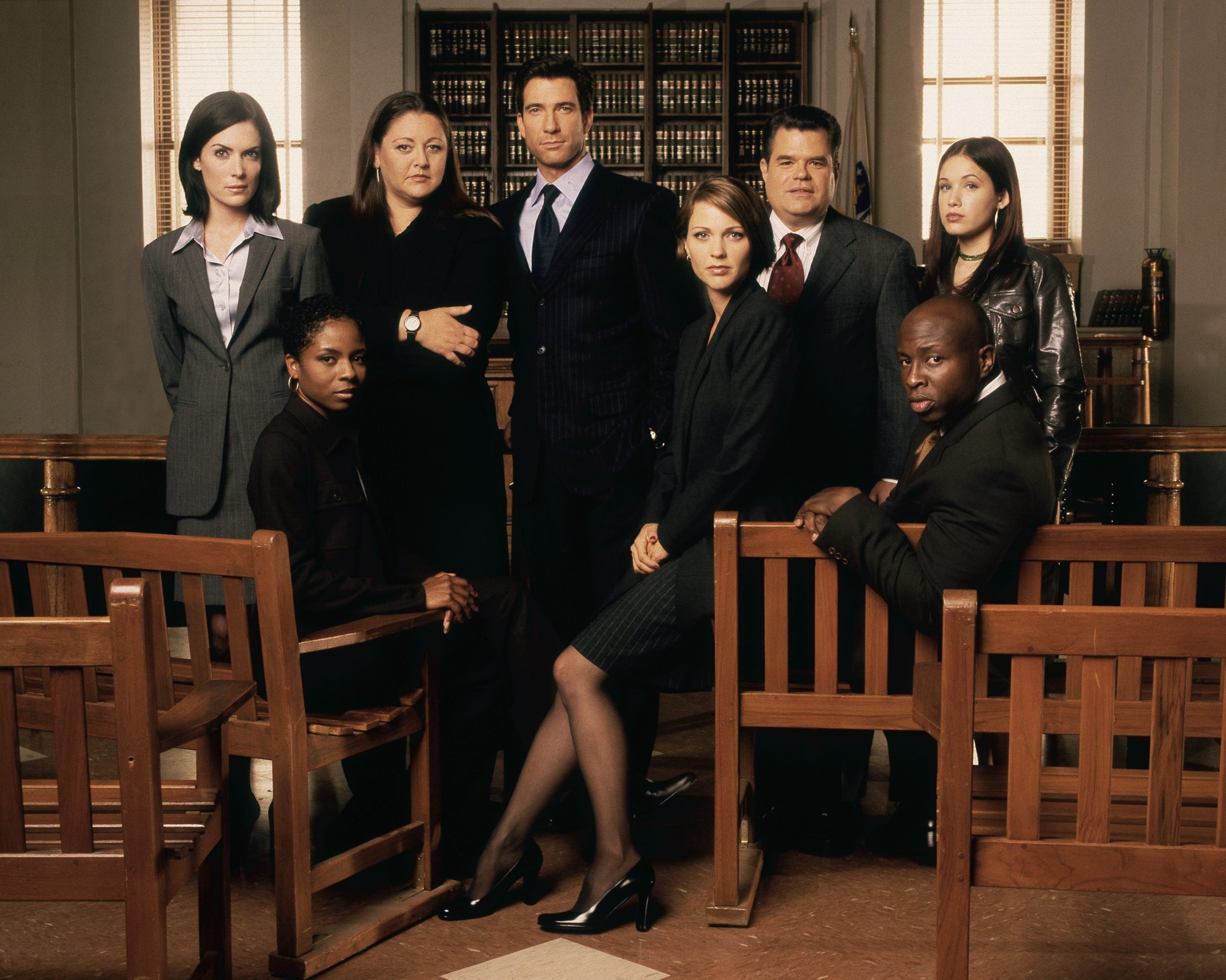 The Practice - LisaGay Hamilton, Camryn Manheim, Dylan McDermott, Kelli Williams, Steve Harris, Lara Flynn Boyle, Michael Badalucco, and Marla Sokoloff