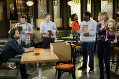 Chris D'Elia as Danny, David Fynn as Brett, Brent Morin as Justin, Ron Funches as Shelly, Bridgit Mendler as Candace in Undateable - Season 3