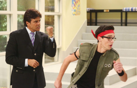 Erik Estrada and Joey Bragg on 'Liv and Maddie'