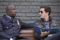 Capt. Holt (Andre Braugher) and Jake (Andy Samberg) in the 'The Oolong Slayer' episode of Brooklyn Nine-Nine