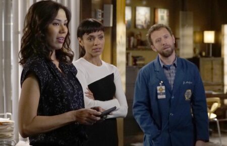 Bones - Season 11 fall finale - Michaela Conlin, Tamara Taylor, and TJ Thyne