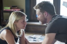 Claire Danes as Carrie Mathison and Alexander Fehling as Jonas in Homeland - Season 5, Episode 3