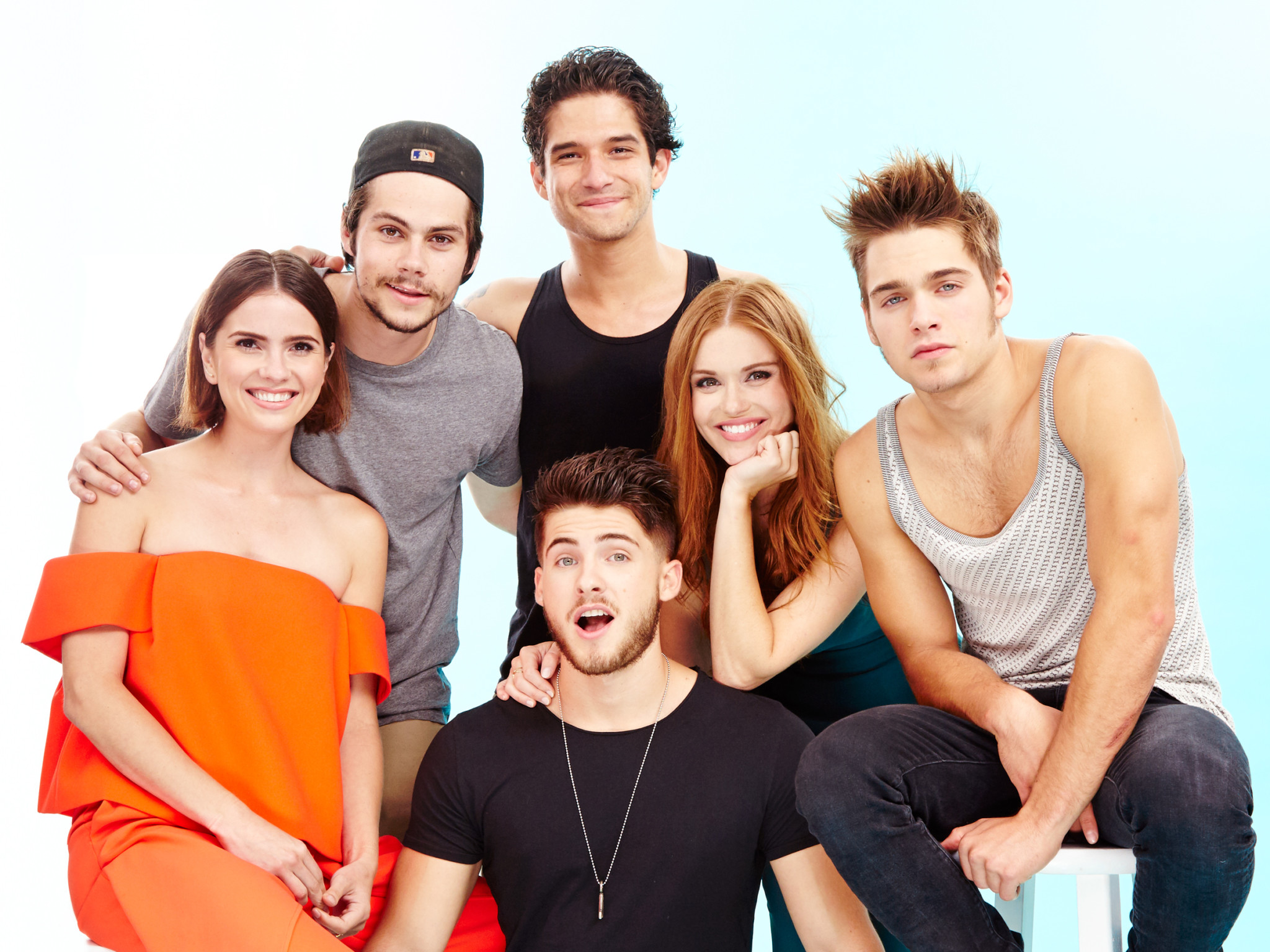 Cast of Teen Wolf - Shelley Hennig, Dylan O'Brien, Tyler Posey, Holland Roden, Dylan Sprayberry, Cody Christian