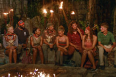 Kelley Wentworth, Jeremy Collins, Tasha Fox, Keith Nale, Abi-Maria Gomes, Joe Anglim, Kimmi Kappenberg and Spencer Bledsoe during the twelfth episode of Survivor