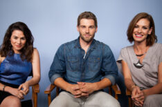 The cast of Childhood's End - Yael Stone, Mike Vogel, Daisy Betts