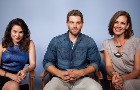 The cast of Childhood's End - Yael Stone, Mike Vogel, Daisy Betts