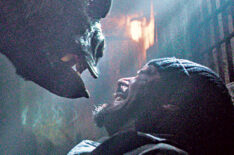 Jesse L. Martin confronted by Gorilla Grodd in The Flash