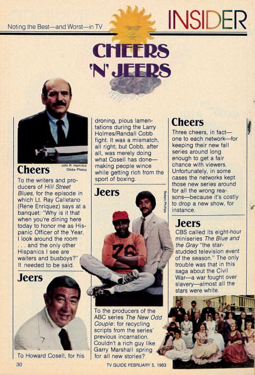 Cheers and Jeers 1983