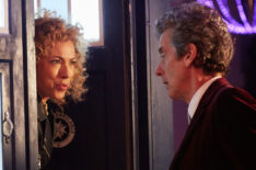 Alex Kingston as River Song and Peter Capaldi as the Doctor in 'The Husbands of River Song'