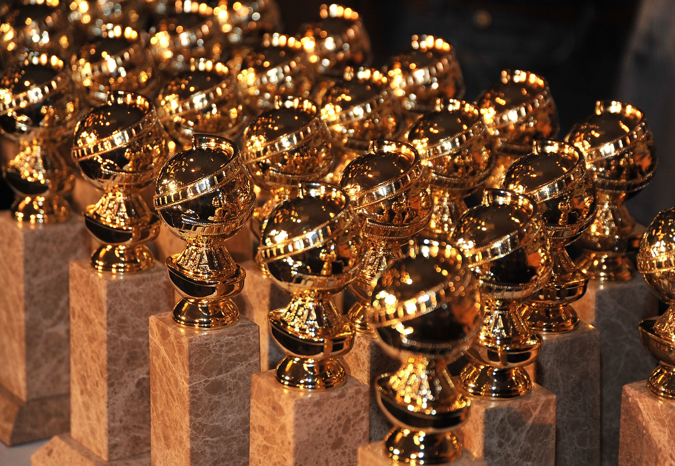 Golden globe statue