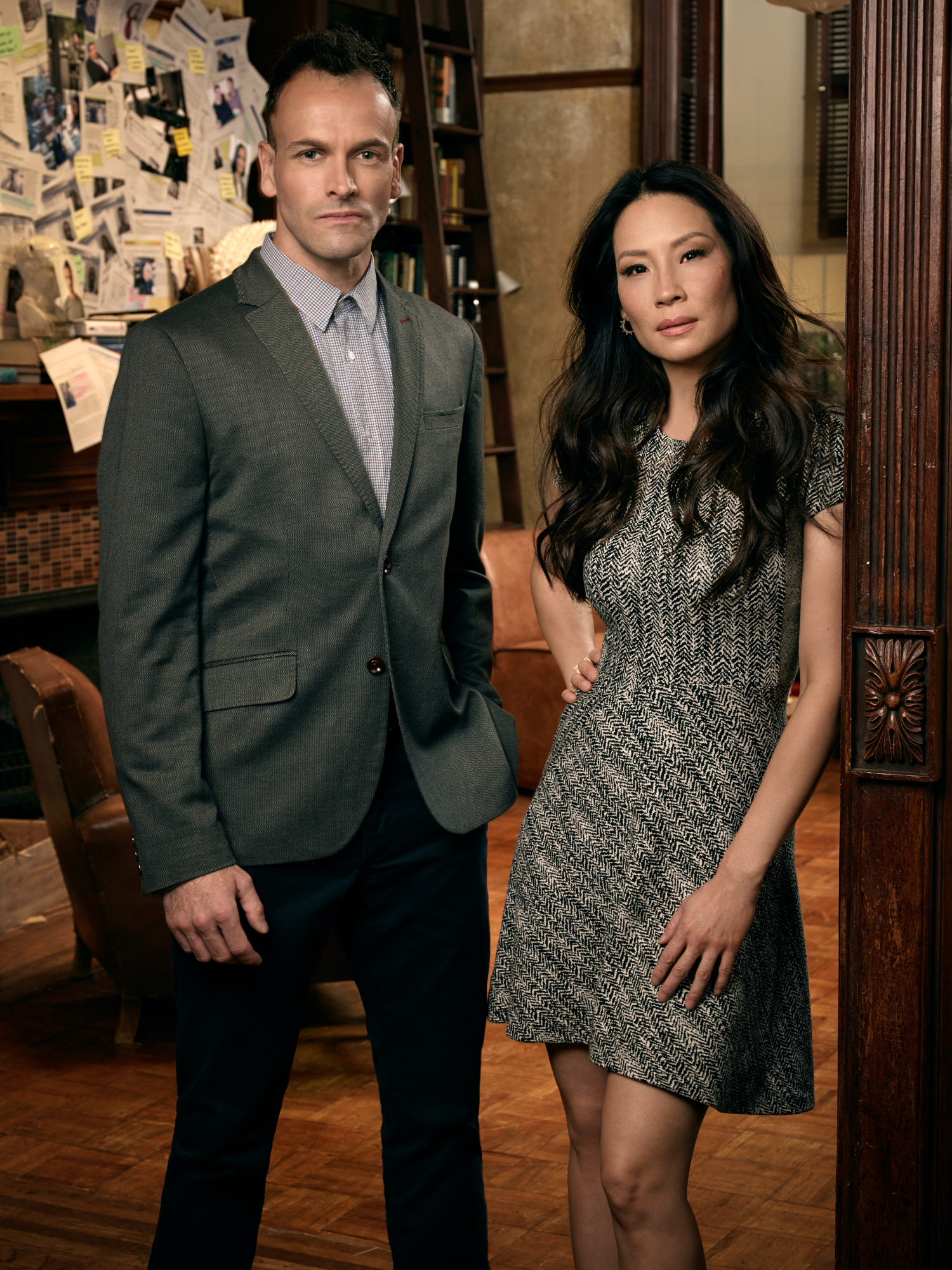 Elementary - Jonny Lee Miller as Sherlock Holmes and Lucy Liu as Watson