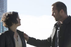 Jaimie Alexander as Jane Doe, Sullivan Stapleton as Kurt Weller in Blindspot - Season 1