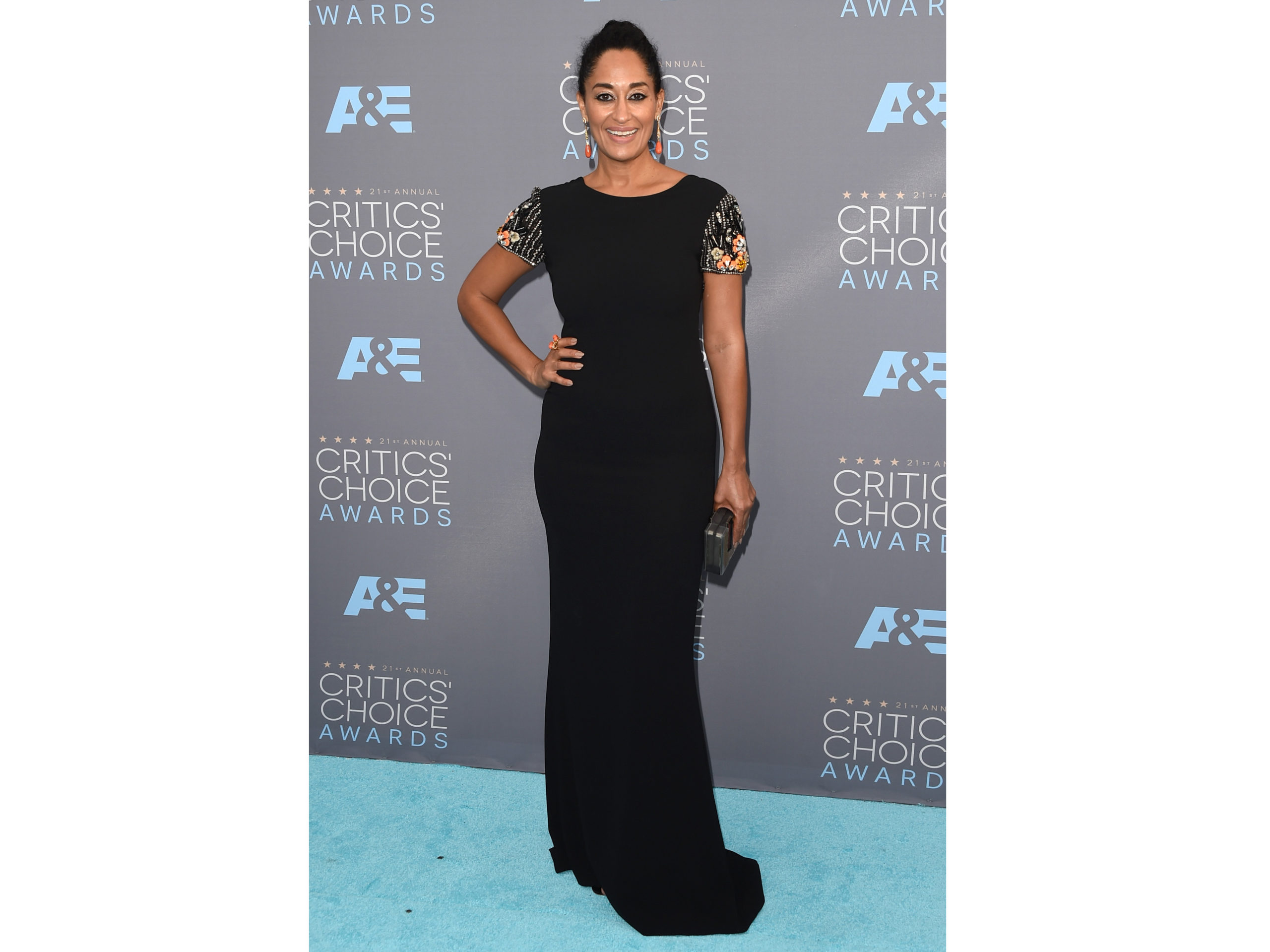 Tracee Ellis Ross attends the 21st Annual Critics' Choice Awards at Barker Hangar on January 17, 2016