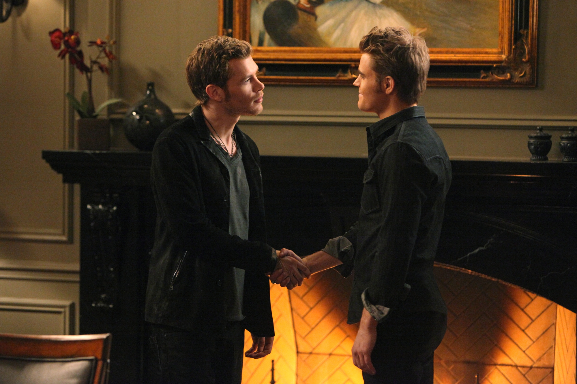 Joseph Morgan as Klaus and Paul Wesley as Stefan in The Vampire Diaries - 'Bringing Out the Dead'