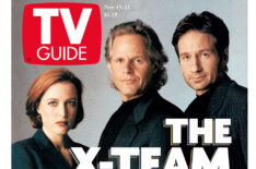 The X-Files on the cover of TV Guide Magazine in November 1997 - Gillian Anderson, Chris Carter, and David Duchovny