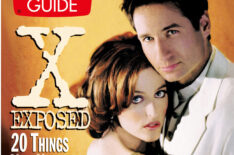 The X-Files on the cover of TV Guide Magazine in April 1996 - Gillian Anderson and David Duchovny