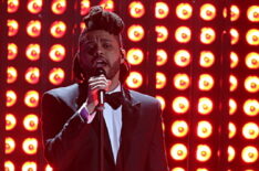 The Weeknd performs at the 2016 Grammys