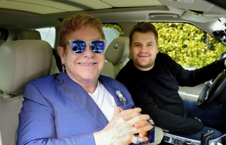 Elton John and James Corden in Carpool Karaoke
