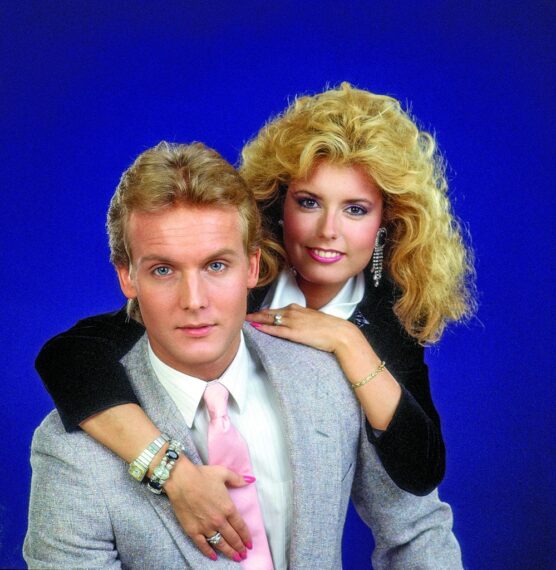 1985 Doug Davidson as Paul Williams and Tracey Bregman-Recht as Lauren Fenmore on THE YOUNG AND THE RESTLESS.