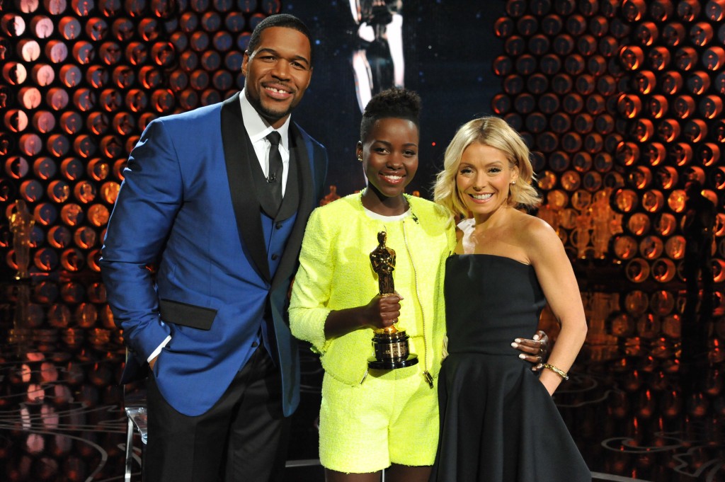 Michael Strahan, Lupita Nyong'o, Kelly Ripa at the Oscars