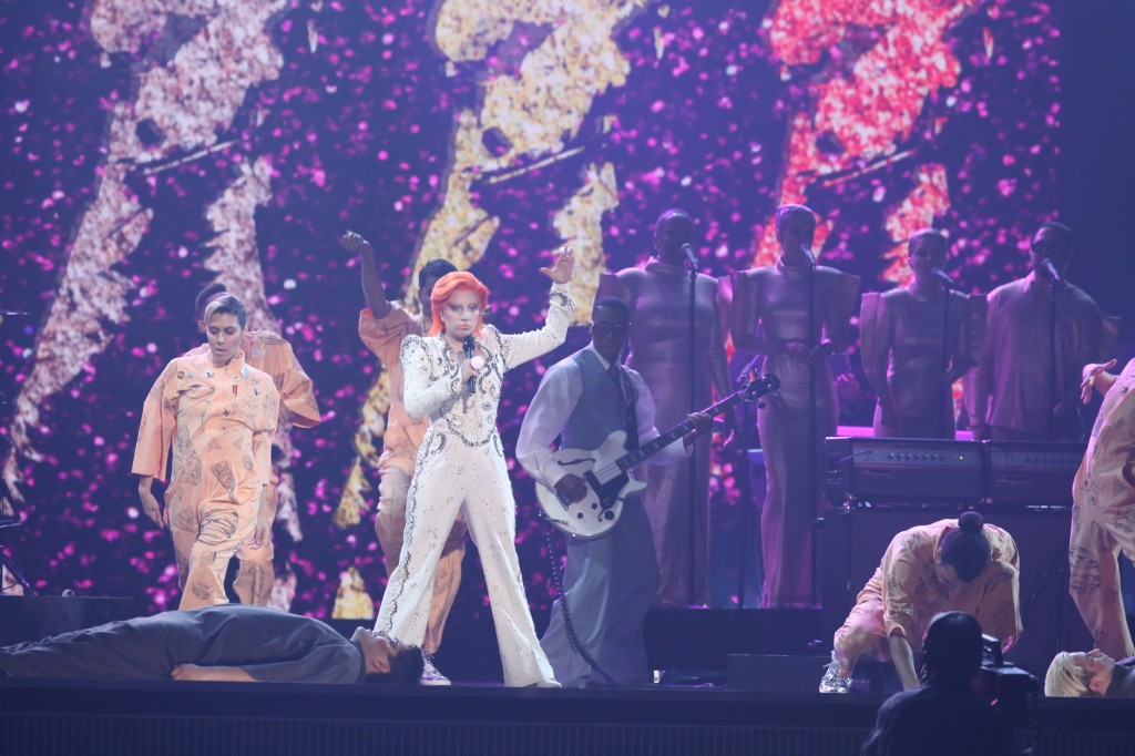 Lady Gaga performs during THE 58TH ANNUAL GRAMMY AWARDS, Monday, Feb. 15, 2016 (8:00-11:30 PM, live ET) at STAPLES Center in Los Angeles and broadcast on the CBS Television Network. Photo: Cliff Lipson/CBS Ã?Â©2016 CBS Broadcasting, Inc. All Rights Reserved