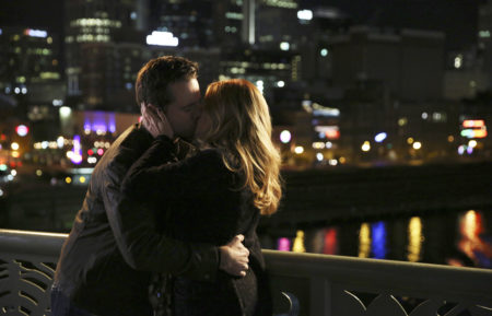 Nashville - Charles Esten and Connie Britton kissing on a bridge