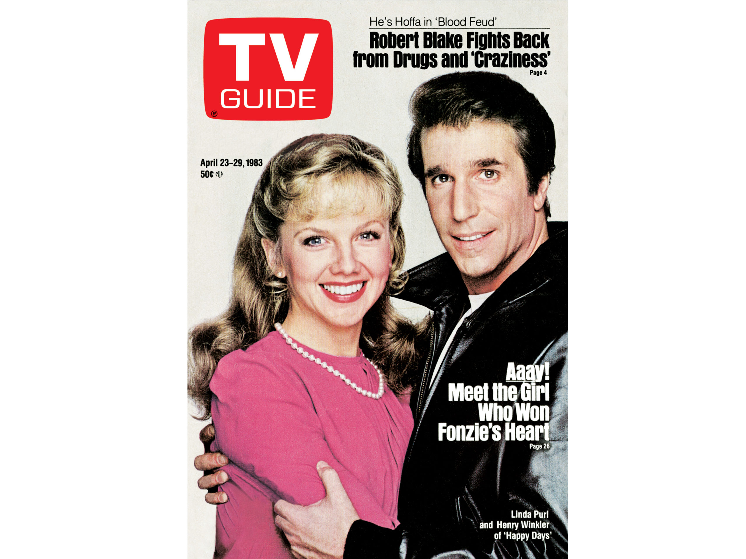 Happy Days on the cover of TV Guide - Linda Purl, Henry Winkler