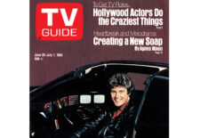 David Hasselhoff with KITT of Knight Rider on the cover of TV Guide Magazine - June 25, 1983  