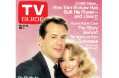 Moonlighting on the cover of TV Guide - Bruce Willis and Cybill Shepherd