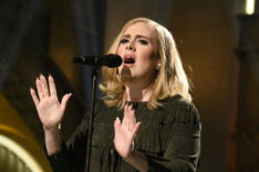 Adele performs on Saturday Night Live in November 2015