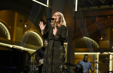 Adele performs on Saturday Night Live in November 2015