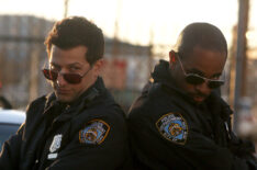 Andy Samberg and guest star Damon Wayans, Jr. in the 'The 9-8' episode of Brooklyn Nine-Nine