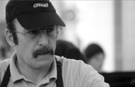 Bob Odenkirk in a Cinnabon cap on Better Call Saul