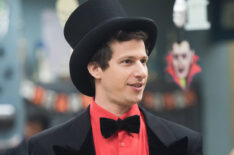 Det. Jake Peralta (Andy Samberg) prepares for his Annual Halloween bet with Capt. Holt in the 'Halloween II' episode of Brooklyn Nine Nine