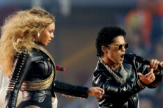 Beyonce and Bruno Mars perform during Super Bowl 50