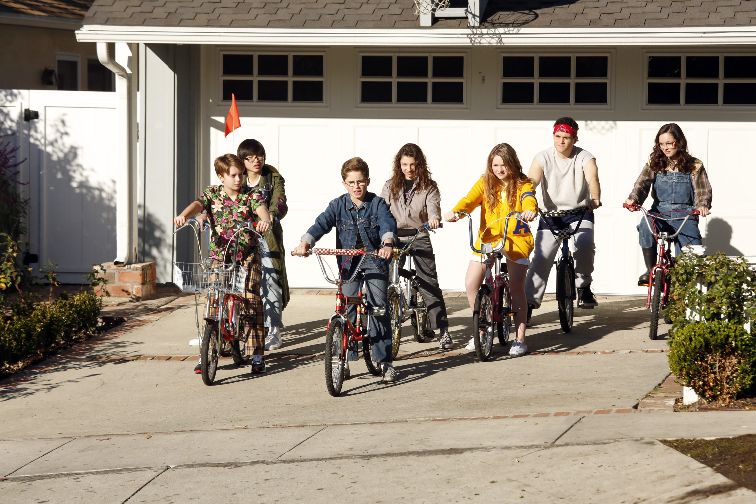 The Goldbergs, JACOB HOPKINS, KENNY RIDWAN, SEAN GIAMBRONE, STEPHANIE KATHERINE GRANT, NATALIE ALYN LIND, TROY GENTILE, HAYLEY ORRANTIA