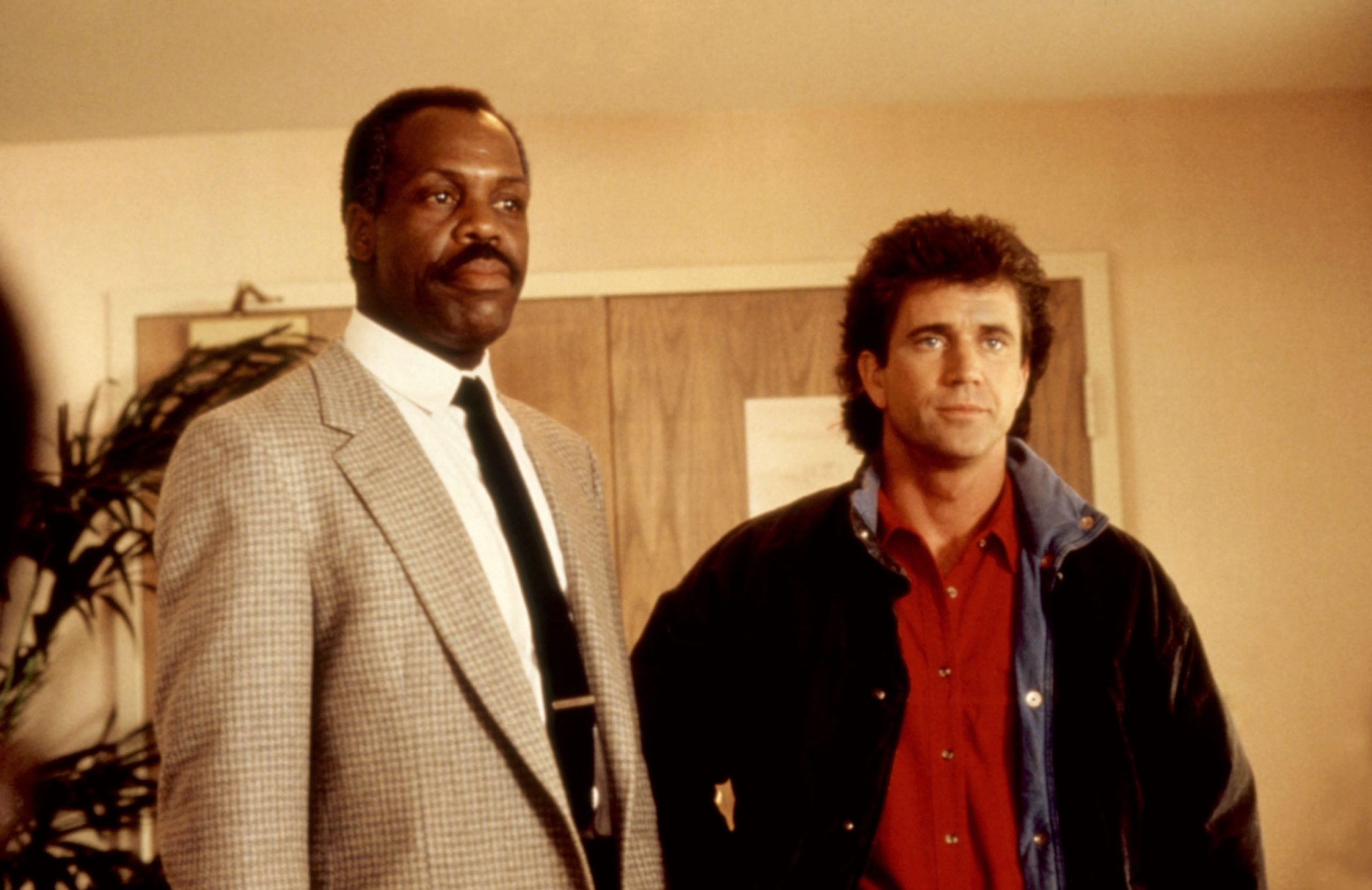 Danny Glover and Mel Gibson in Lethal Weapon, 1987