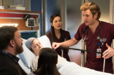 Ross Kimball as Sal, Eva Kaminsky as Jennifer, Torrey DeVitto as Dr. Natalie Manning, Nick Gehlfuss as Dr. Will Halstead in Chicago Med - Season 1