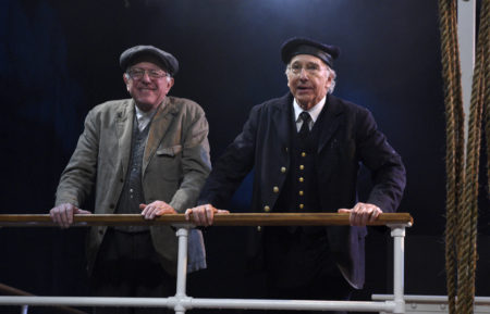 Senator Bernie Sanders and Larry David during the 'Steam Ship' sketch on Saturday Night Live on February 6, 2016