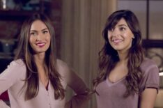 Guest star Megan Fox and Hannah Simone in the 'Reagan' episode of New Girl