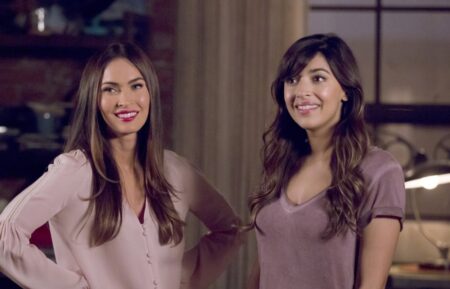 Guest star Megan Fox and Hannah Simone in the 'Reagan' episode of New Girl