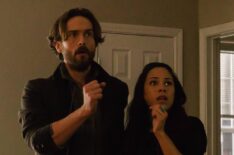 Tom Mison and Jessica Camacho in the 'One Life' winter premiere episode of Sleepy Hollow