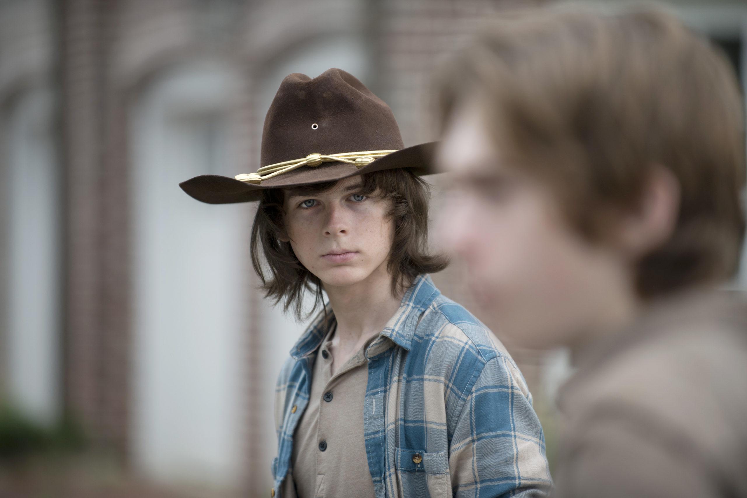 Chandler Riggs as Carl in Walking Dead - Season 6, Episode 7