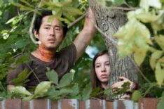 The Walking Dead - Steven Yeun as Glenn Rheen and Katelyn Nacon as Enid - Season 6, Episode 8