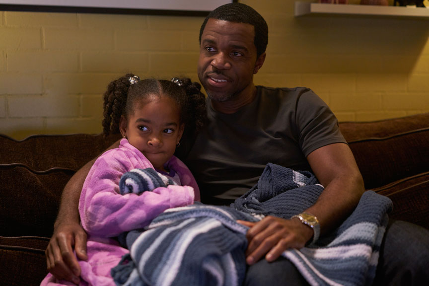 Arthur Bell (Kevin Hanchard) and his daughter, Maya (Ava Arrindell) in Orphan Black