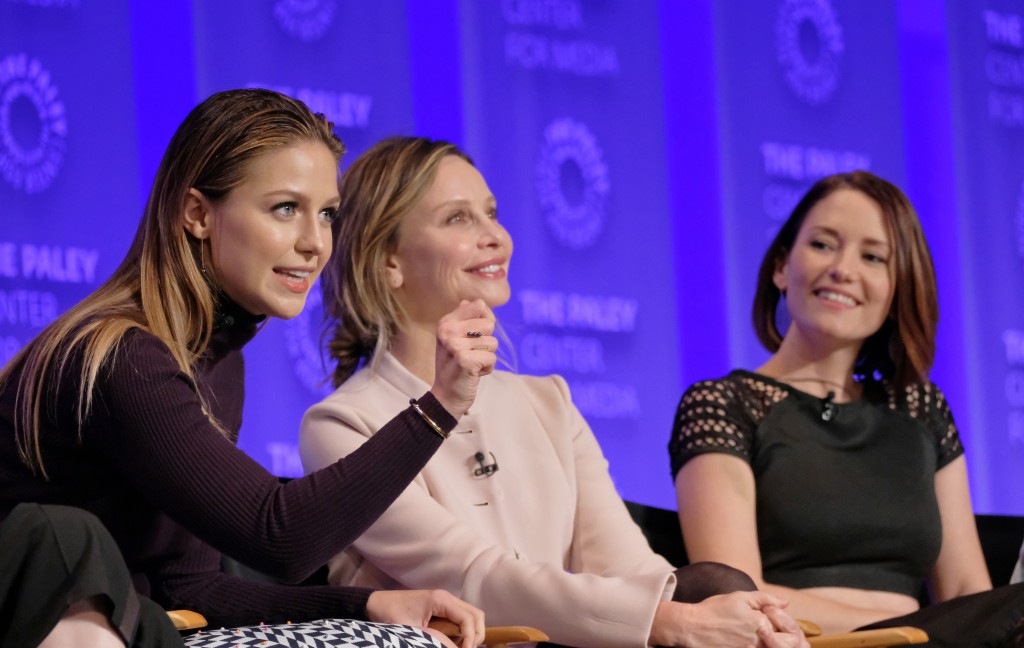 Melissa Benoist, Calista Flockhart, Chyler Leigh at PaleyFest LA 2016 