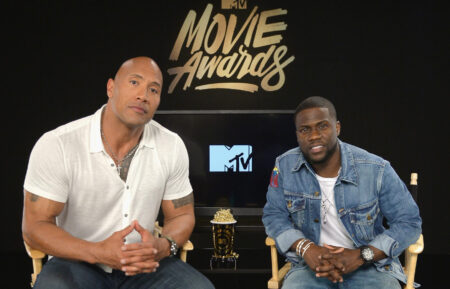 Dwayne Johnson and Kevin Hart prep to host the 2016 MTV Movie Award