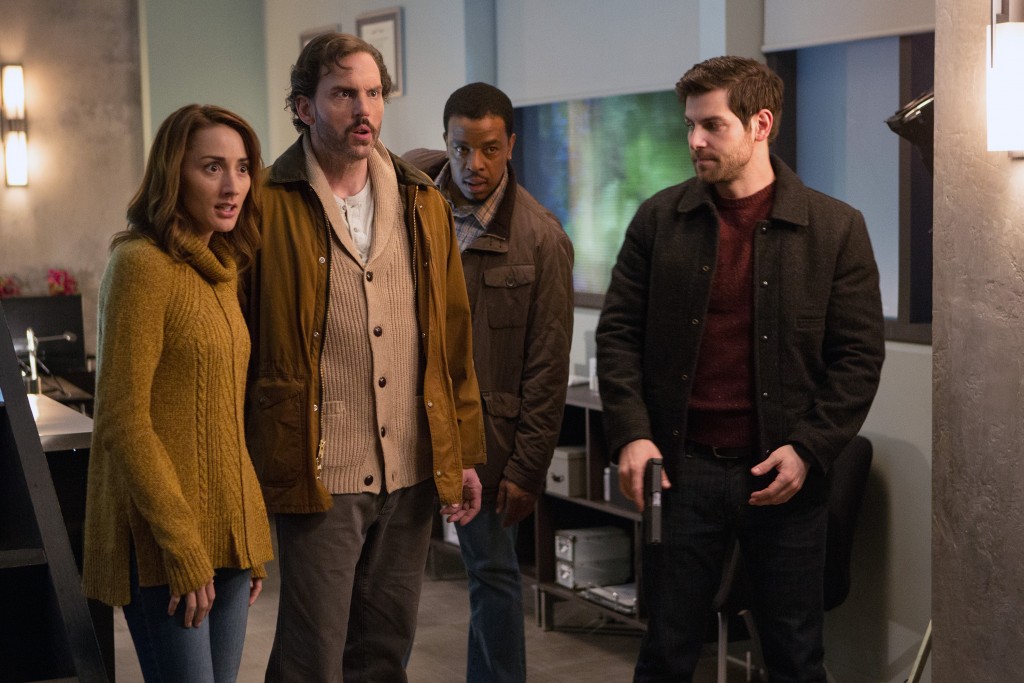 GRIMM -- "Skin Deep" Episode 515 -- Pictured: (l-r) Bree Turner as Rosalee Calvert, Silas Weir Mitchell as Monroe, Russell Hornsby as Hank Griffin, David Giuntoli as Nick Burkhardt -- (Photo by: Scott Green/NBC)