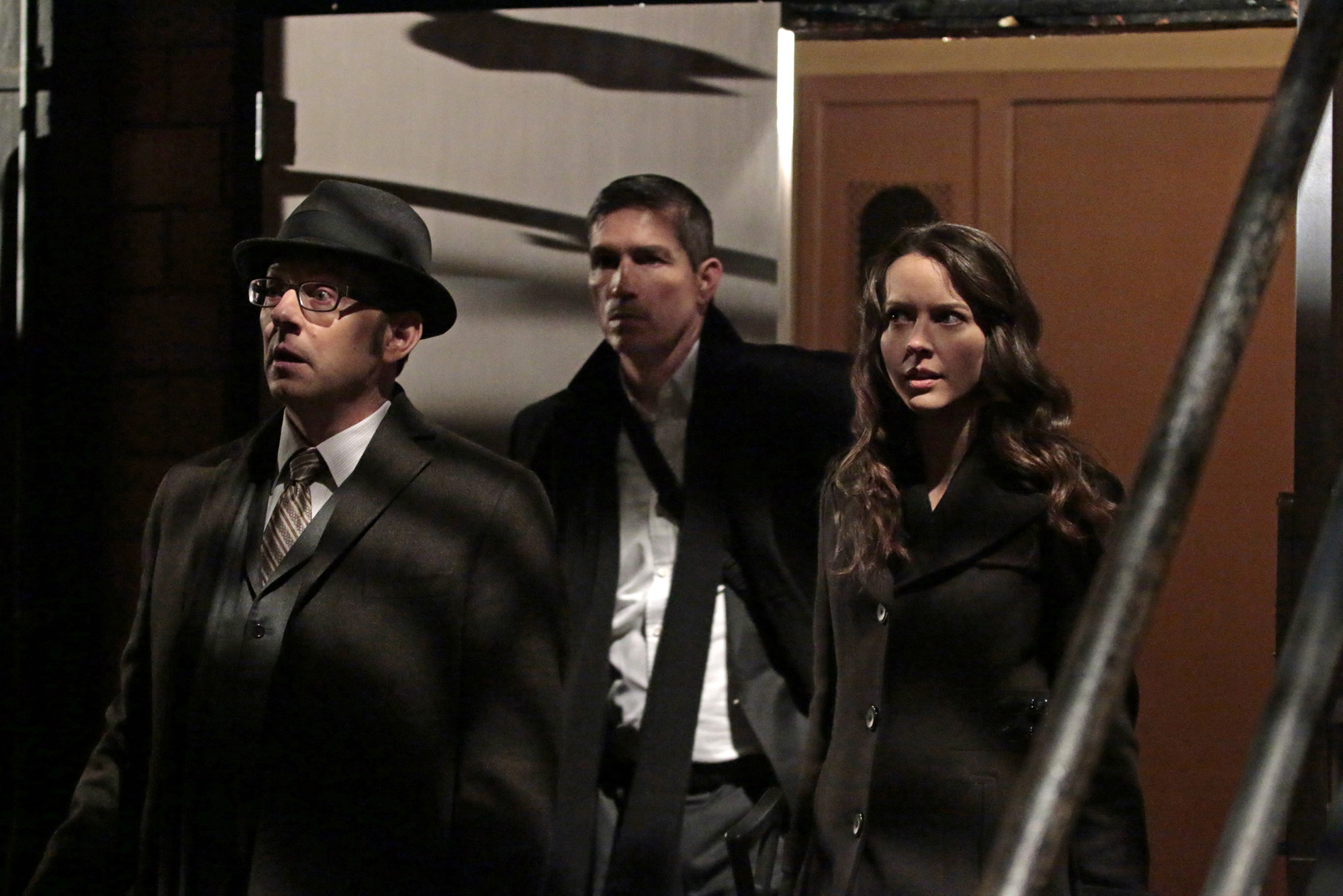 Person of Interest - Michael Emerson as Finch, Jim Caviezel as Reese, and Amy Acker as Root - 'YHWH'