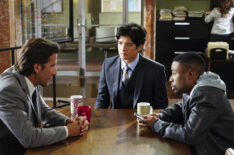 Rush Hour - Henry Ian Cusick as Henry, Jon Foo as Detective Lee, and Justin Hires as Detective Carter